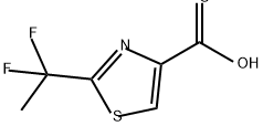 2-(1,1-difluoroethyl)-1,3-thiazole-4-carboxylic acid Structure