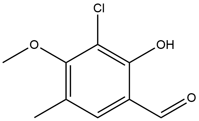 3-Chloro-2-hydroxy-4-methoxy-5-methylbenzaldehyde Structure