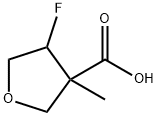 3-Furancarboxylic acid, 4-fluorotetrahydro-3-methyl- Structure