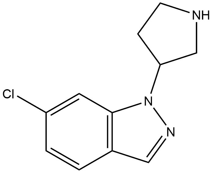 6-chloro-1-(pyrrolidin-3-yl)-1H-indazole Structure