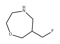 1,4-Oxazepine, 6-(fluoromethyl)hexahydro- Structure