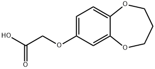 Acetic acid, 2-[(3,4-dihydro-2H-1,5-benzodioxepin-7-yl)oxy]- Structure