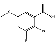 2-bromo-3-fluoro-5-methoxybenzoic acid Structure