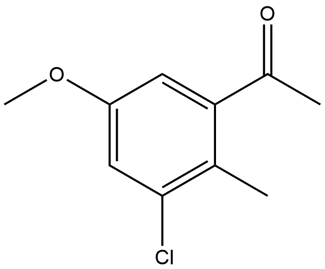 1-(3-Chloro-5-methoxy-2-methylphenyl)ethanone Structure