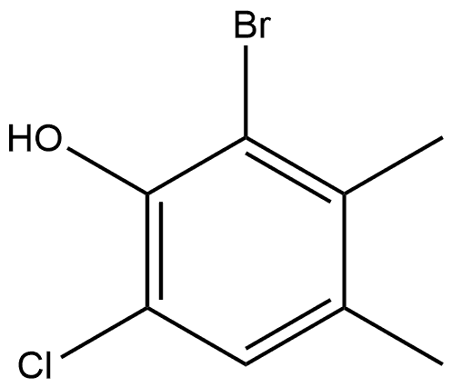 2-Bromo-6-chloro-3,4-dimethylphenol Structure