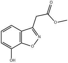 1,2-Benzisoxazole-3-acetic acid, 7-hydroxy-, methyl ester Structure