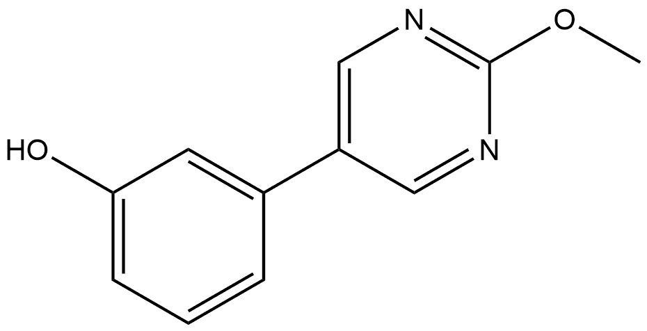 3-(2-Methoxy-5-pyrimidinyl)phenol Structure