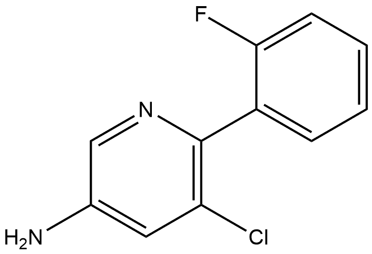 5-Chloro-6-(2-fluorophenyl)-3-pyridinamine Structure