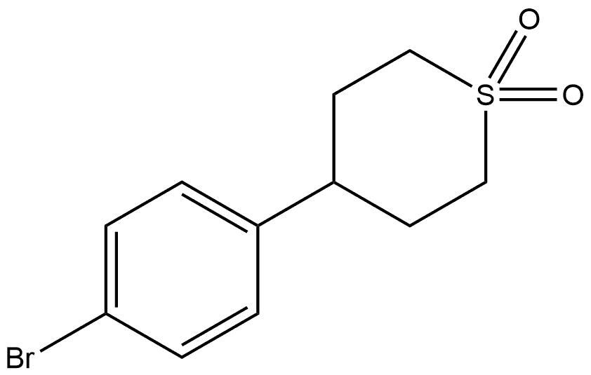 2H-Thiopyran, 4-(4-bromophenyl)tetrahydro-, 1,1-dioxide Structure