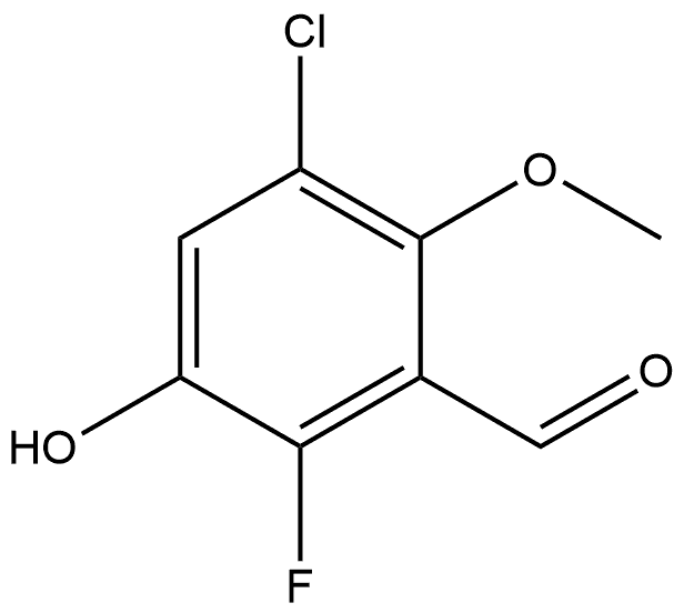 3-chloro-6-fluoro-5-hydroxy-2-methoxybenzaldehyde Structure