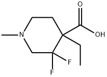 4-Piperidinecarboxylic acid, 4-ethyl-3,3-difluoro-1-methyl- 구조식 이미지