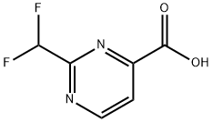 2-(Difluoromethyl)-4-pyrimidinecarboxylic acid Structure