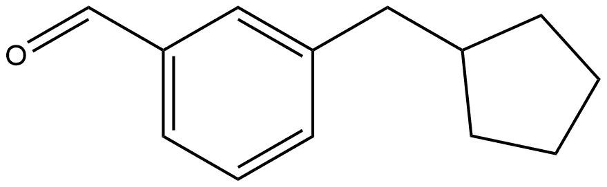 Benzaldehyde, 3-(cyclopentylmethyl)- Structure