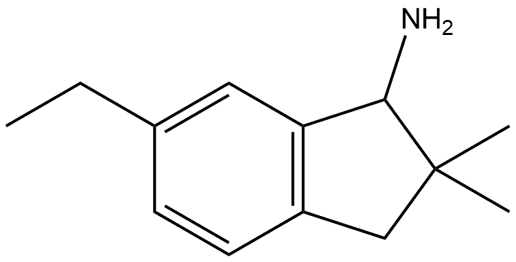 6-Ethyl-2,3-dihydro-2,2-dimethyl-1H-inden-1-amine Structure