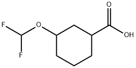 3-(difluoromethoxy)cyclohexanecarboxylic acid Structure