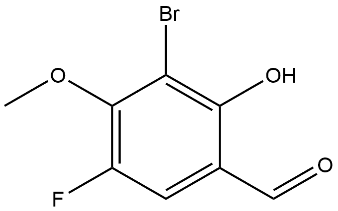 3-Bromo-5-fluoro-2-hydroxy-4-methoxybenzaldehyde Structure