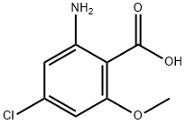 2-amino-4-chloro-6-methoxybenzoic acid 구조식 이미지