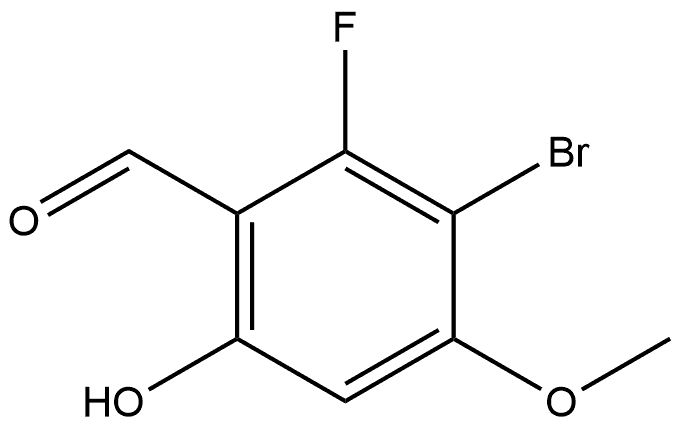 3-Bromo-2-fluoro-6-hydroxy-4-methoxybenzaldehyde Structure