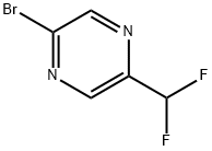 Pyrazine, 2-bromo-5-(difluoromethyl)- Structure