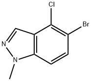 5-Bromo-4-chloro-1-methyl-1H-indazole Structure