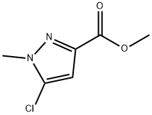 1H-?Pyrazole-?3-?carboxylic acid, 5-?chloro-?1-?methyl-?, methyl ester Structure