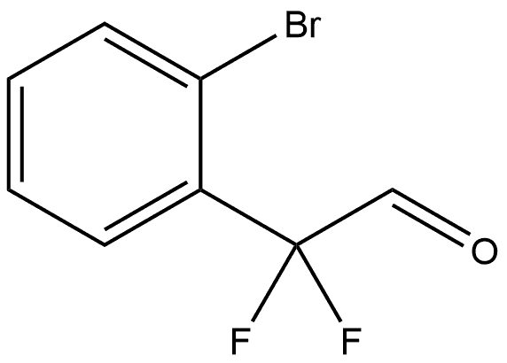 Benzeneacetaldehyde, 2-bromo-α,α-difluoro- Structure