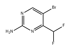 2-Pyrimidinamine, 5-bromo-4-(difluoromethyl)- 구조식 이미지