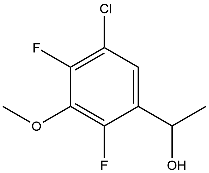 5-Chloro-2,4-difluoro-3-methoxy-α-methylbenzenemethanol Structure