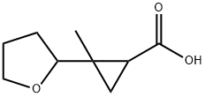 2-methyl-2-(oxolan-2-yl)cyclopropane-1-carboxyli
c acid Structure