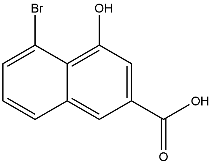 5-bromo-4-hydroxynaphthalene-2-carboxylic acid Structure