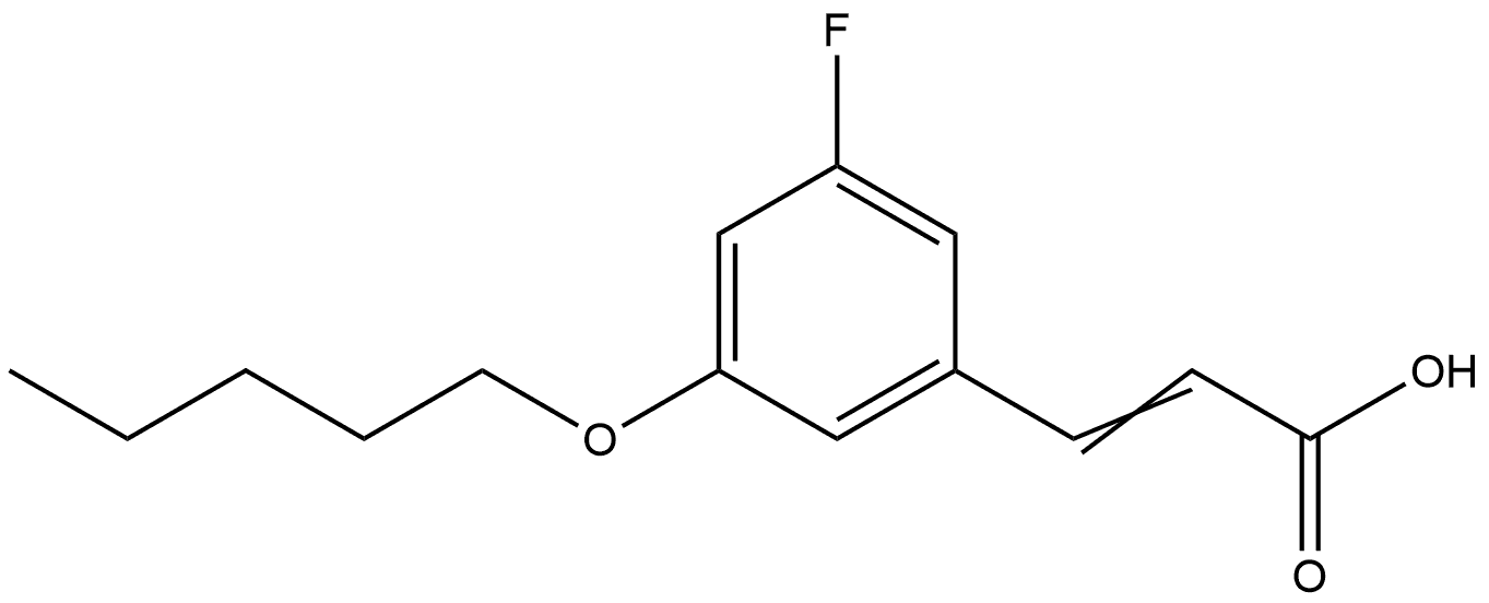 3-[3-Fluoro-5-(pentyloxy)phenyl]-2-propenoic acid Structure