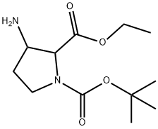 1-Tert-butyl 2-ethyl 3-aminopyrrolidine-1,2-dicarboxylate Structure