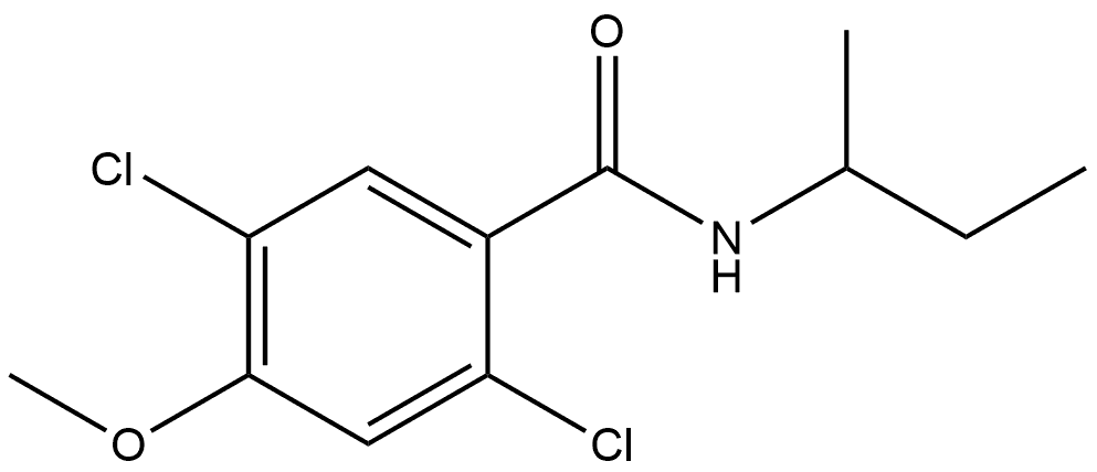 2,5-Dichloro-4-methoxy-N-(1-methylpropyl)benzamide Structure