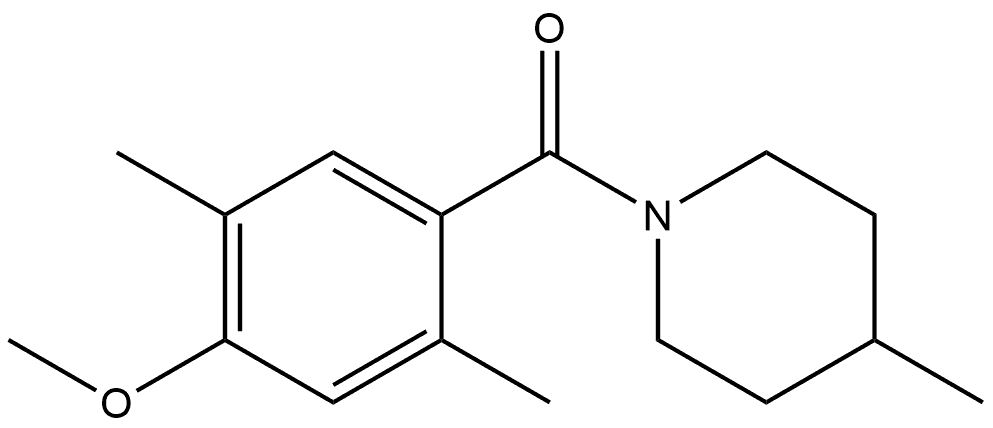 (4-Methoxy-2,5-dimethylphenyl)(4-methyl-1-piperidinyl)methanone Structure