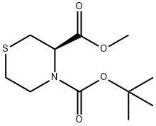 4-(1,1-Dimethylethyl) 3-methyl (3R)-3,4-thiomorpholinedicarboxylate Structure