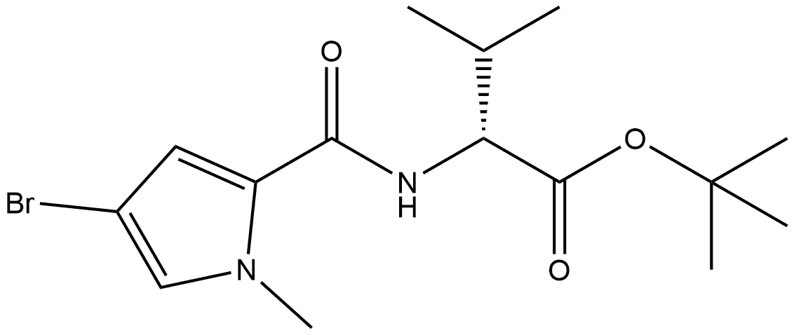 tert-butyl (2R)-2-[(4-bromo-1-methyl-1H-pyrrol-2-yl)formamido]-3-methylbutanoate Structure