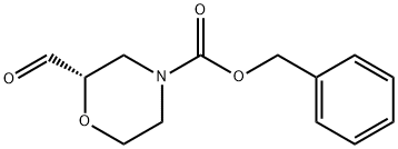 4-Morpholinecarboxylic acid, 2-formyl-, phenylmethyl ester, (2S)- Structure