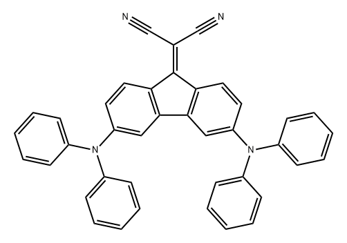 Propanedinitrile, 2-[3,6-bis(diphenylamino)-9H-fluoren-9-ylidene]- Structure