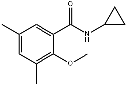 N-cyclopropyl-2-methoxy-3,5-dimethylbenzamide 구조식 이미지