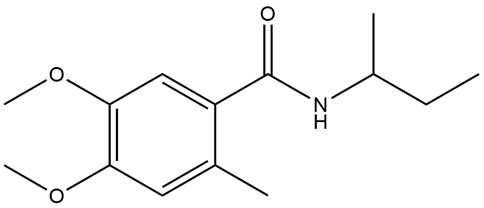 4,5-Dimethoxy-2-methyl-N-(1-methylpropyl)benzamide Structure