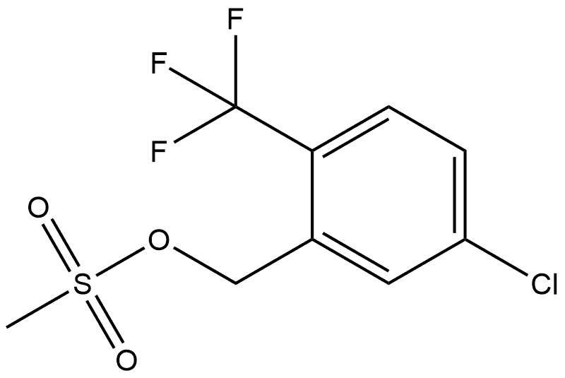 Benzenemethanol, 5-chloro-2-(trifluoromethyl)-, 1-methanesulfonate Structure