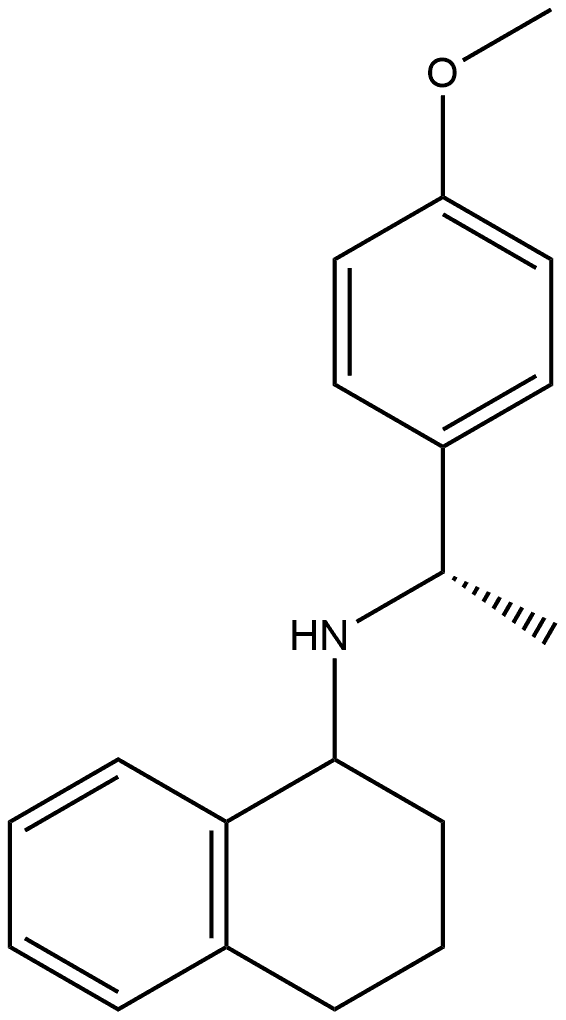 N-((S)-1-(4-methoxyphenyl)ethyl)-1,2,3,4-tetrahydronaphthalen-1-amine Structure