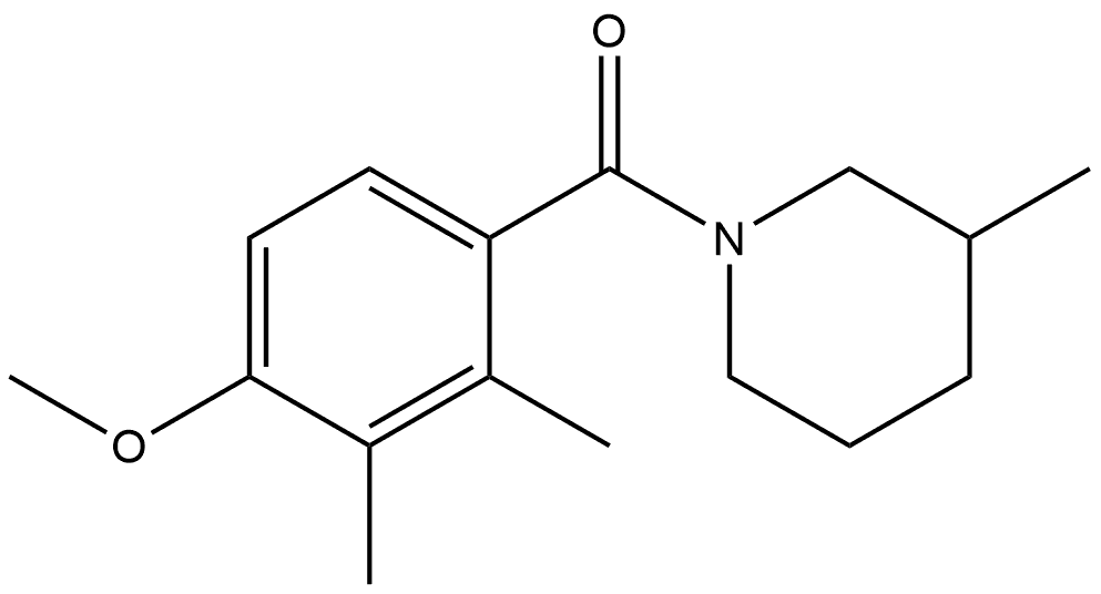 (4-Methoxy-2,3-dimethylphenyl)(3-methyl-1-piperidinyl)methanone Structure