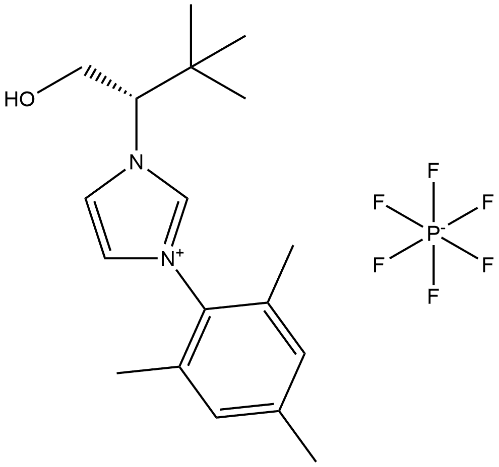 3-(1-hydroxy-3,3-dimethylbutan-2-yl)-1-mesityl-1H-imidazol-3-ium Structure