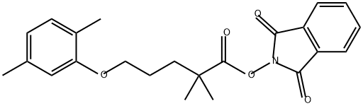 Pentanoic acid, 5-(2,5-dimethylphenoxy)-2,2-dimethyl-, 1,3-dihydro-1,3-dioxo-2H-isoindol-2-yl ester 구조식 이미지