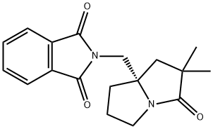 1H-Isoindole-1,3(2H)-dione, 2-[[(7aS)-tetrahydro-2,2-dimethyl-3-oxo-1H-pyrrolizin-7a(5H)-yl]methyl]- Structure