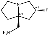 1H-Pyrrolizine-7a(5H)-methanamine, 2-fluorotetrahydro-, (2R,7aS)-rel- Structure