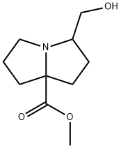 1H-Pyrrolizine-7a(5H)-carboxylic acid, tetrahydro-3-(hydroxymethyl)-, methyl ester 구조식 이미지