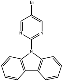 9H-Carbazole, 9-(5-bromo-2-pyrimidinyl)- Structure