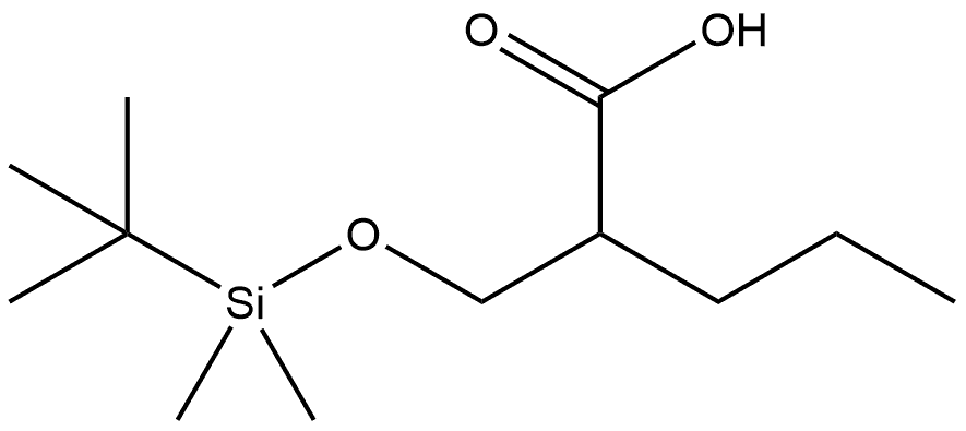 2-[[[(1,1-Dimethylethyl)dimethylsilyl]oxy]methyl]pentanoic acid Structure